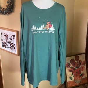 LIFE IS GOOD Size XXL Longsleeve Crusher "Dont Stop Believin'" 100% Cotton NEW